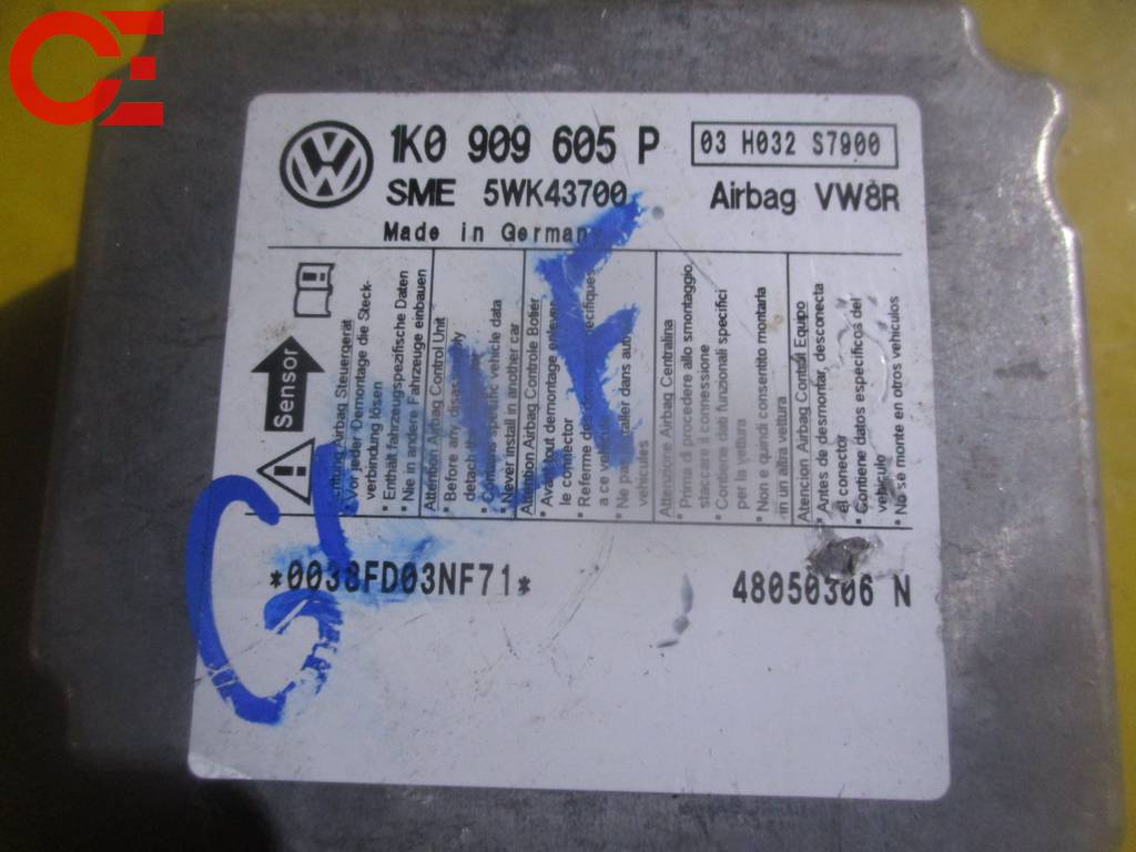 1K0-909-605P GOLF 5 БЛОК УПРАВЛЕНИЯ AIRBAG Volkswagen Golf 5