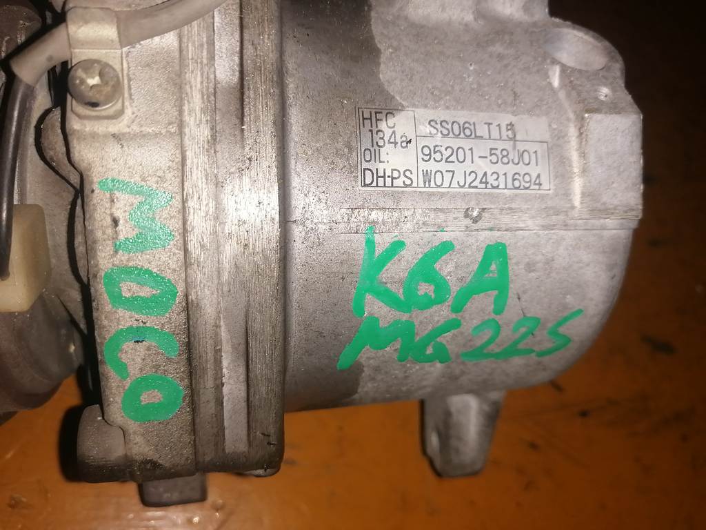 K6A КОМПРЕССОР КОНДИЦИОНЕРА 95201-58J01 Nissan Moco