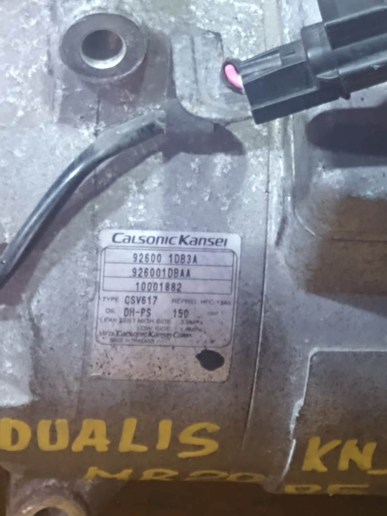 MR20DE КОМПРЕССОР КОНДИЦИОНЕРА 92600 10B3A Nissan Dualis